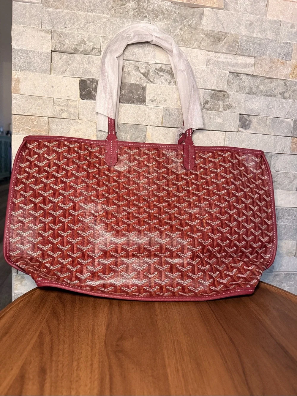 Burgundy Tote Bag + Matching Pouch